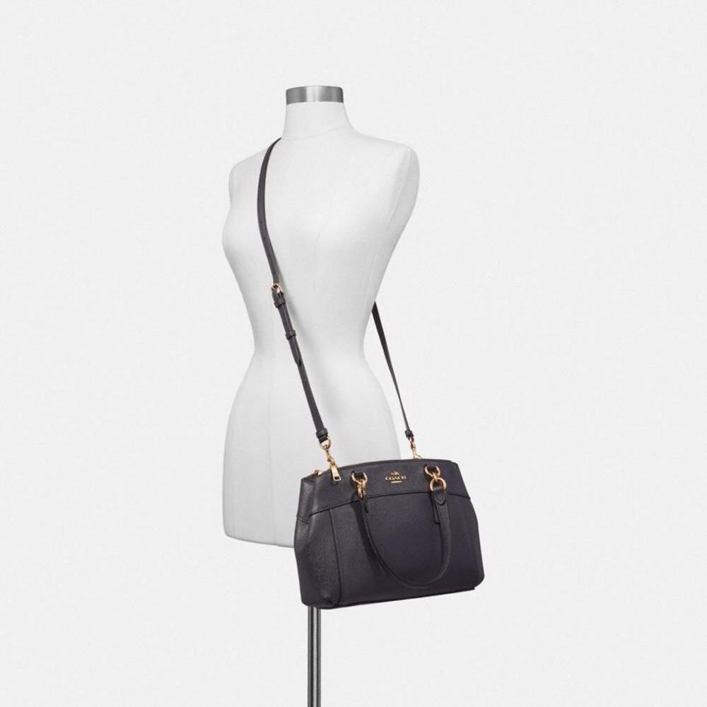 ❌SOLD❌ NWT COACH Mini Brooke Carryall  Black/Gold - Picture 2 of 6